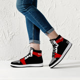 Warrior Life High-Top Leather Sneakers - Black & Red