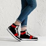 Warrior Life High-Top Leather Sneakers - Black & Red