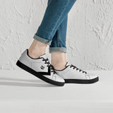 Black and White Sporty MWG Low-Top Leather Sneakers - Black